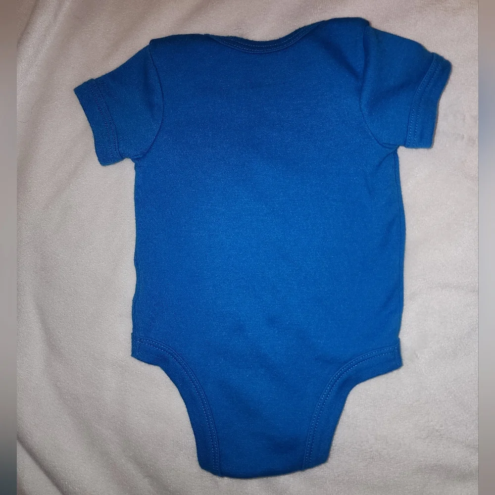 Tonka- 0-3M- Tonka construction truck/ dirt/ boys- one piece- blue/teal s.s. - Picture 3 of 3